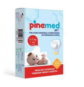 PINEMED pieluszka dziecięca z woreczkiem do pobierania moczu, 0-5 kg, 1 szt.