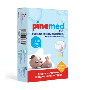 PINEMED pieluszka dziecięca z woreczkiem do pobierania moczu, 11+ kg, 1 szt.