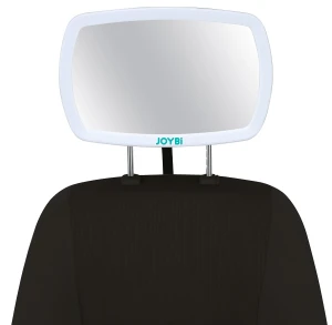 JOYBI Lusterko do obserwacji dziecka w podróży 360 LED prostokątne, podświetlana ramka