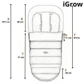 Zaffiro Regulowany śpiwór iGrow ASPEN - śpiworek owcza wełna PREMIUM 0-36m | BURGUNDY (bordowy)