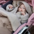 Zaffiro Regulowany śpiwór iGrow SCANDI - śpiworek owcza wełna PREMIUM 0-36m | BEIGE