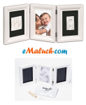 Baby Art DOUBLE PRINT FRAME-My Baby touch - Podwójna ramka na zdjęcie z odciskiem rączki i nóżki dziecka!  DWA KOLORY prezent