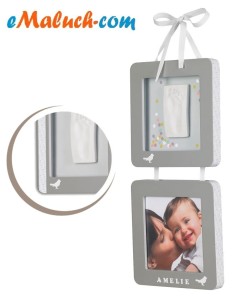 Baby Art SUSPENDED FRAMES / My Little Bird - Podwójna ramka pamiątkowa + odcisk rączki lub nóżki dziecka!