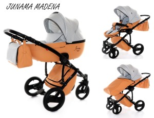 Junama Madena - Wielofunkcyjny wózek dziecięcy 2w1 z opcją 3w1