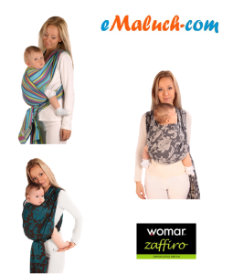 Womar chusta N17 Zaffiro be close - haftowana, wielofunkcyjna - od narodzin