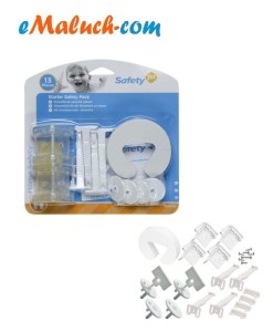 SAFETY 1st - ZESTAW ZABEZPIECZEŃ, 13 elementów blokad i urządzeń ochronnych.