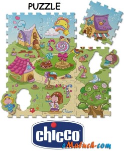 Chicco - mata piankowa , puzzle słodycze