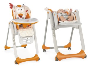 Chicco Polly2Start Krzesełko do karmienia, regulowane boki, od urodzenia do 3 lat